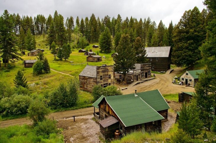 Abandoned mining town turned ghost town.
